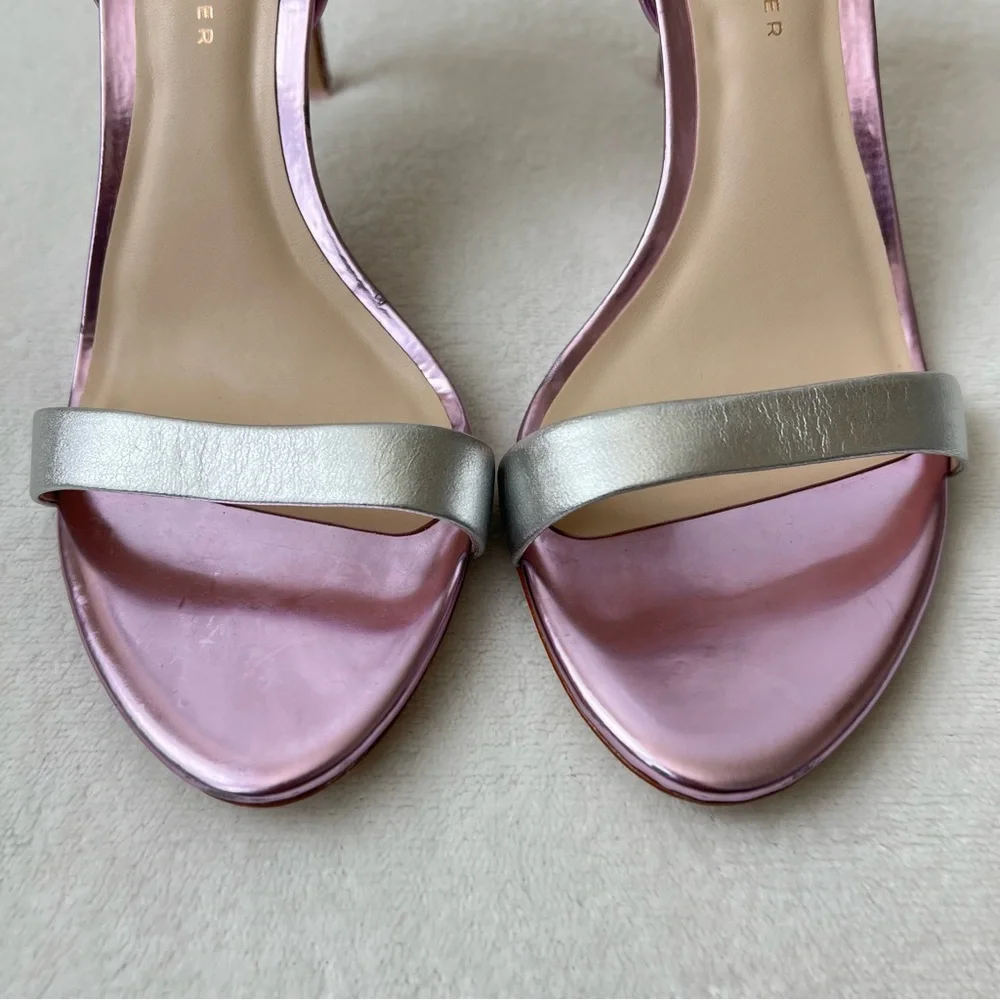 Sophia Webster Pink Glitter-Embellished Nicole Sandals Size 37.5